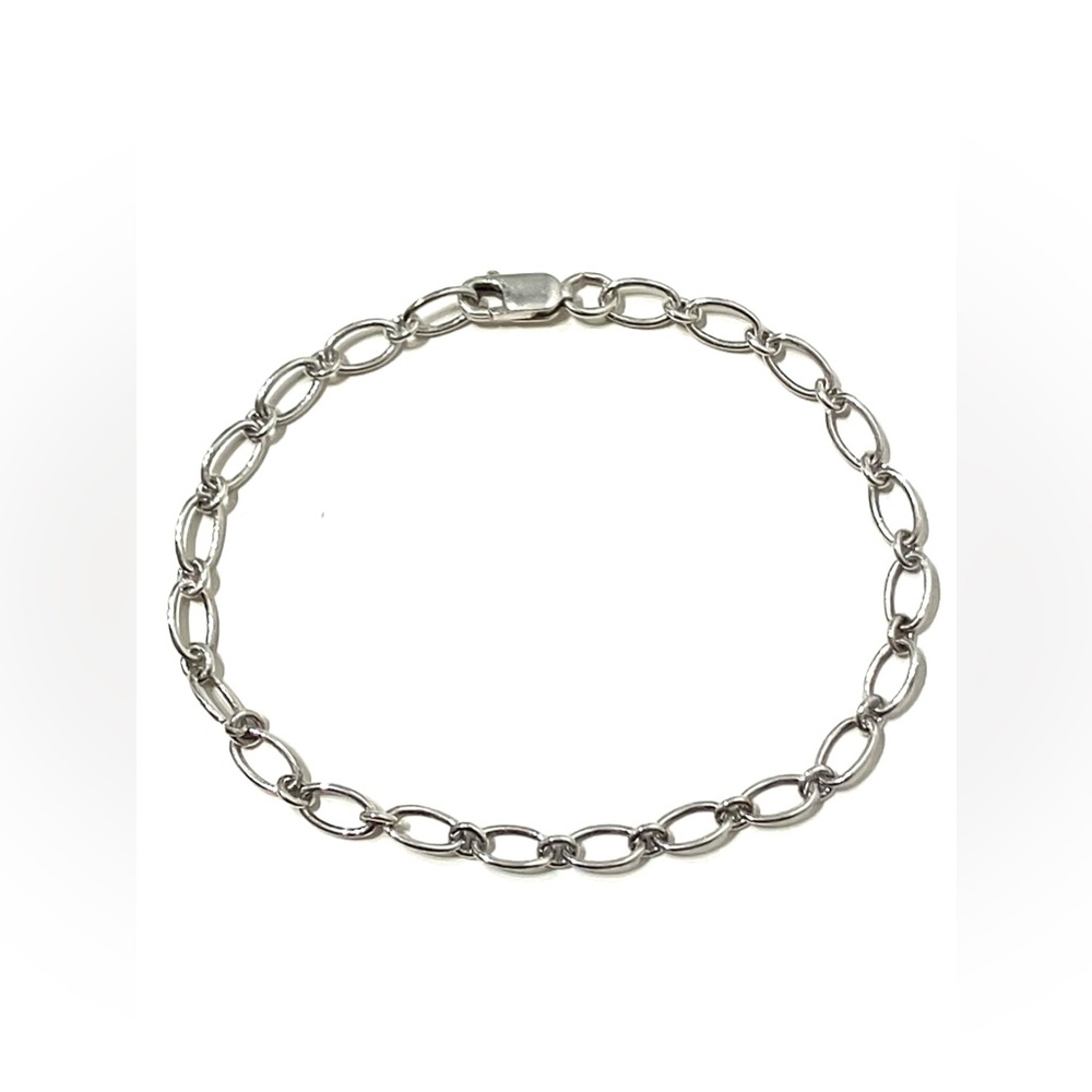 Sterling Silver 925 Oval Link Bracelet 6.75”